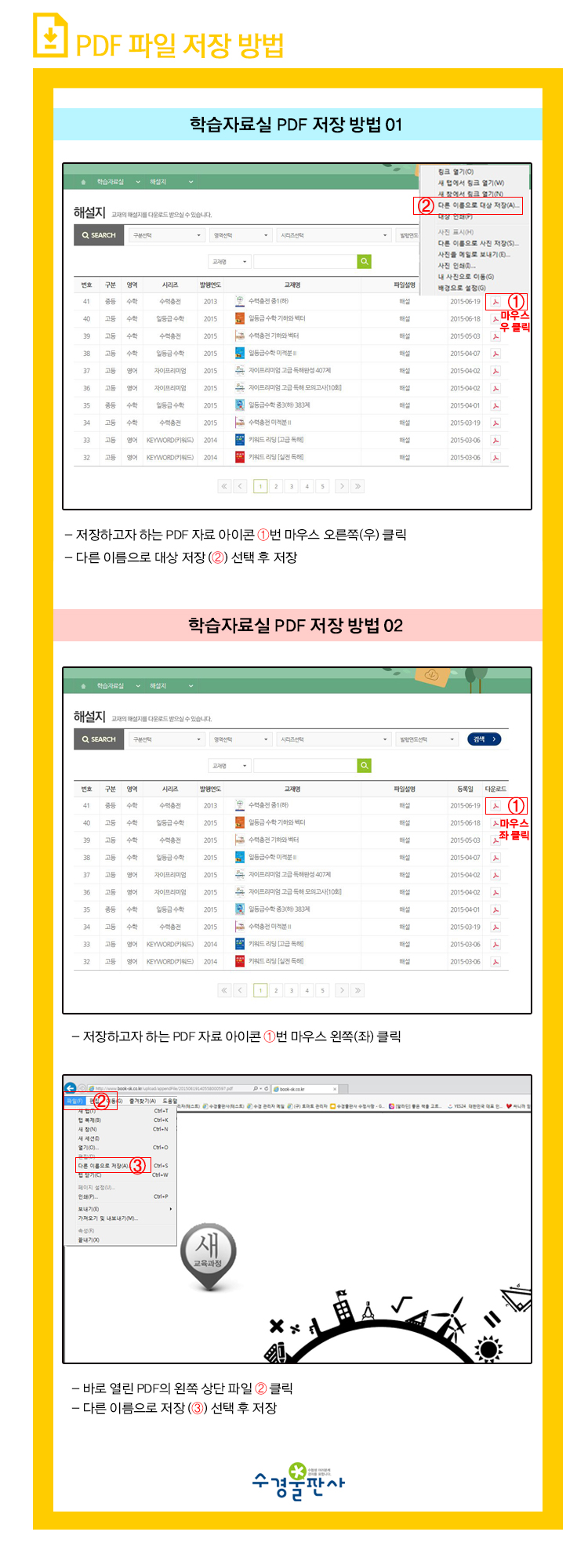 PDF 자료 파일 저장 방법